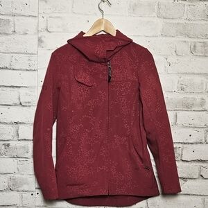 Lole Women’s Red Hooded Jacket Size 8 Lightweight Cozy Outerwear